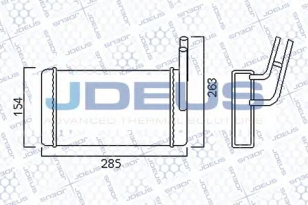 Теплообменник, отопление салона JDEUS 212M07