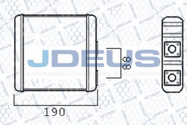 Теплообменник, отопление салона JDEUS 219M02