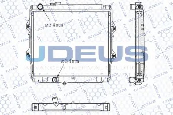 Радиатор, охлаждение двигателя JDEUS 028M29