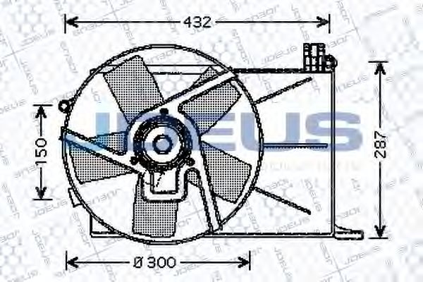 Вентилятор, охлаждение двигателя JDEUS EV200530