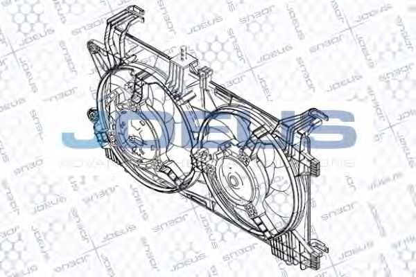 Вентилятор, охлаждение двигателя JDEUS EV820600