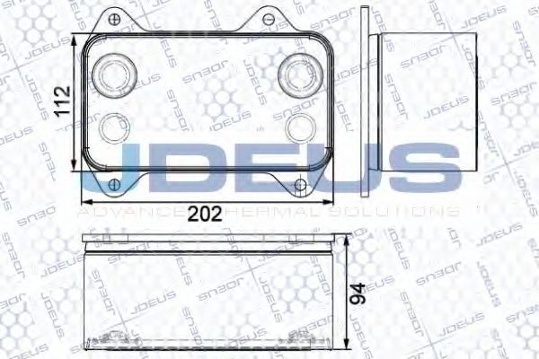 масляный радиатор, двигательное масло JDEUS 408M01