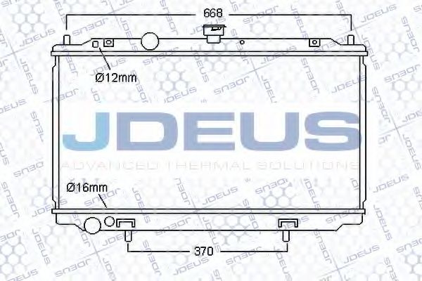 Радиатор, охлаждение двигателя JDEUS 019M28