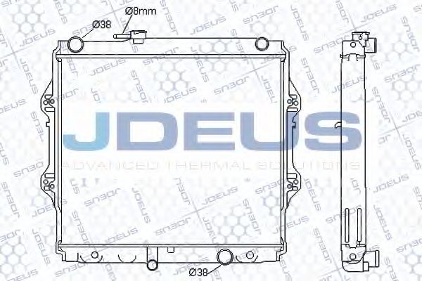 Радиатор, охлаждение двигателя JDEUS 028M26