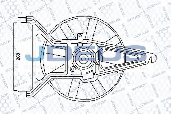 Вентилятор, охлаждение двигателя JDEUS EV07M490