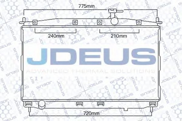 Радиатор, охлаждение двигателя JDEUS 054M27