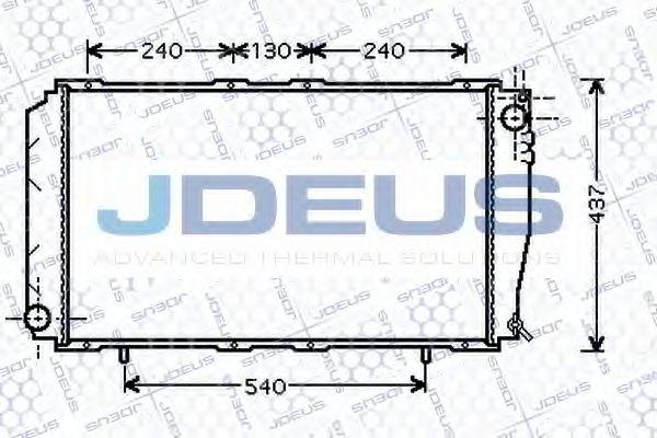 Радиатор, охлаждение двигателя JDEUS 026M03