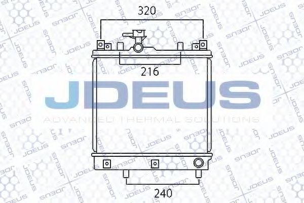 Радиатор, охлаждение двигателя JDEUS 042M19