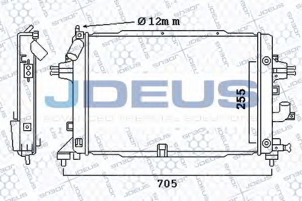 Радиатор, охлаждение двигателя JDEUS 020M41