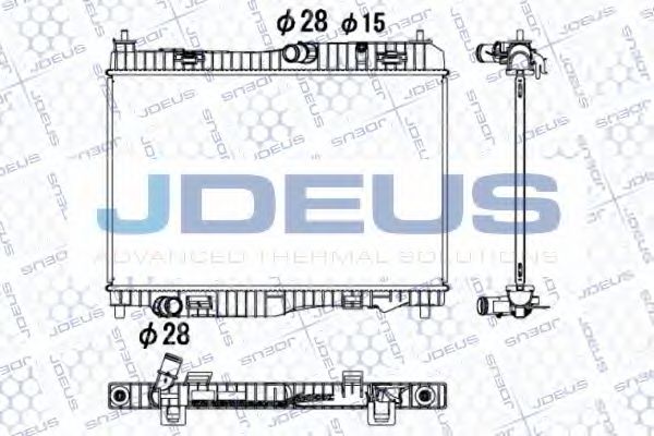 Радиатор, охлаждение двигателя JDEUS 012M36