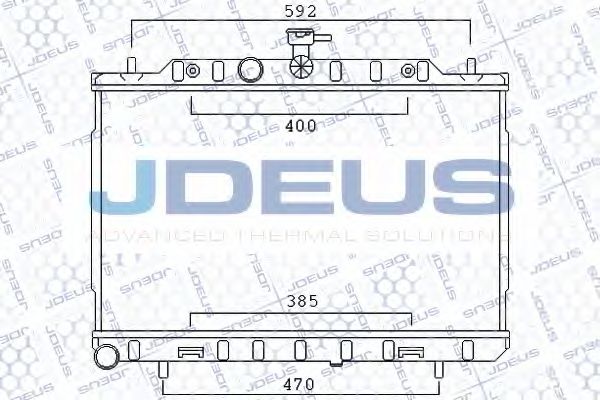 Радиатор, охлаждение двигателя JDEUS 019M66