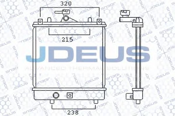 Радиатор, охлаждение двигателя JDEUS 042M23