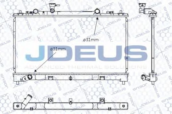 Радиатор, охлаждение двигателя JDEUS 016M36