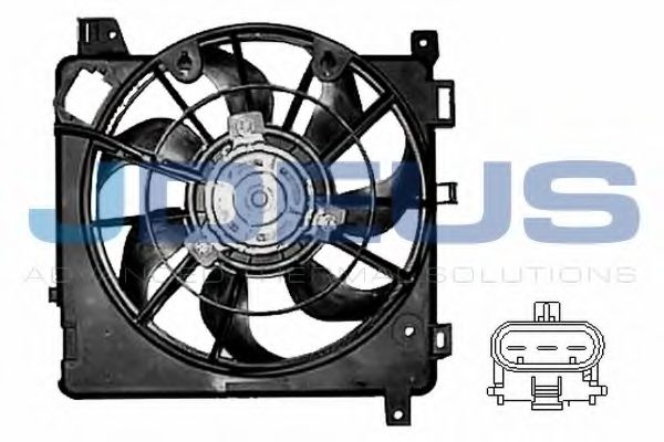 Вентилятор, охлаждение двигателя JDEUS EV200980