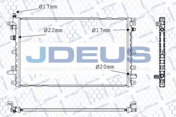 Радиатор, охлаждение двигателя JDEUS 020M81