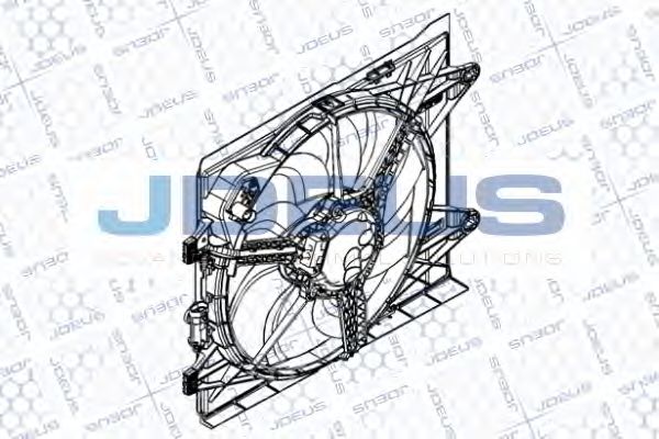 Вентилятор, охлаждение двигателя JDEUS EV8C6710