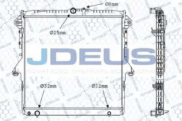 Радиатор, охлаждение двигателя JDEUS 012M62