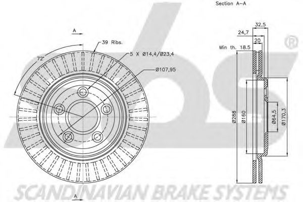 Тормозной диск LUCAS ELECTRICAL DF4106