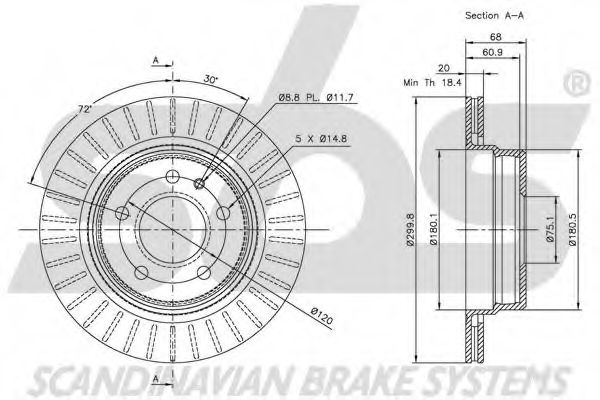 Тормозной диск LUCAS ELECTRICAL DF1590