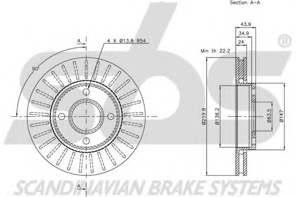 Тормозной диск LUCAS ELECTRICAL DF2682