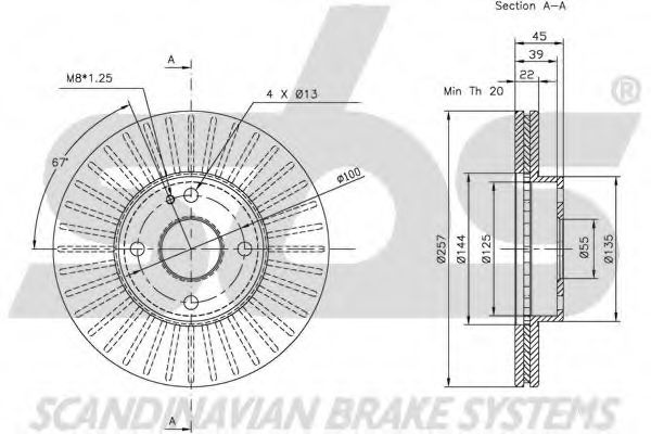 Тормозной диск EURODEAL AUTOPARTS 659