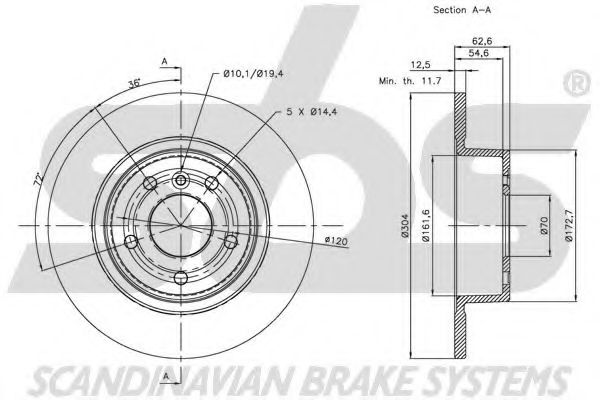Тормозной диск LUCAS ELECTRICAL DF2791S