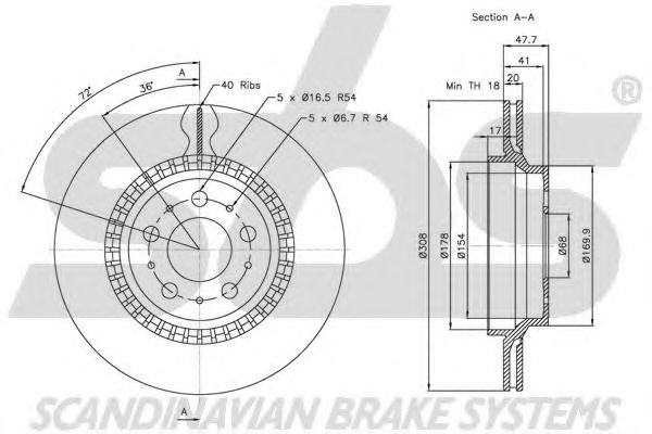 Тормозной диск LUCAS ELECTRICAL DF4338