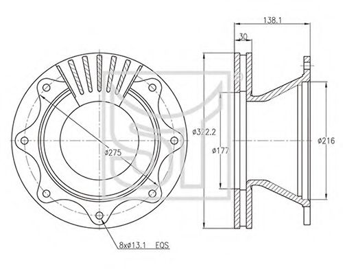 Тормозной диск ST-TEMPLIN 03.110.4020.020