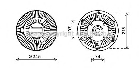 Сцепление, вентилятор радиатора PRASCO IVC115
