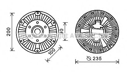 Сцепление, вентилятор радиатора PRASCO REC104