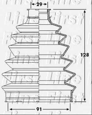 Пыльник, приводной вал FIRST LINE FCB6206