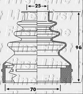 Пыльник, приводной вал FIRST LINE FCB6237