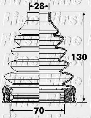 Пыльник, приводной вал FIRST LINE FCB6253