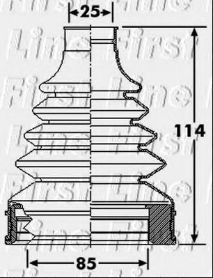 Пыльник, приводной вал FIRST LINE FCB6269