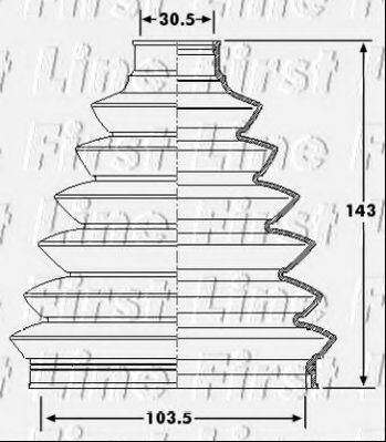 Пыльник, приводной вал FIRST LINE FCB6181