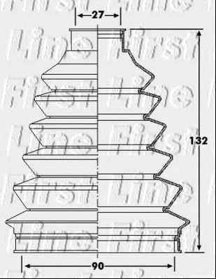 Пыльник, приводной вал FIRST LINE FCB6235