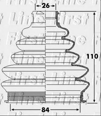 Пыльник, приводной вал FIRST LINE FCB6249