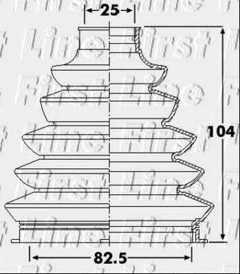 Пыльник, приводной вал FIRST LINE FCB6250