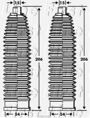 Пыльник, рулевое управление FIRST LINE FSG3299