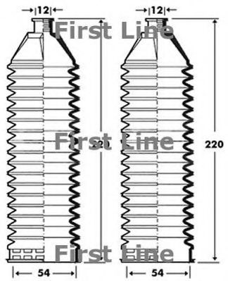 Пыльник, рулевое управление FIRST LINE FSG3340