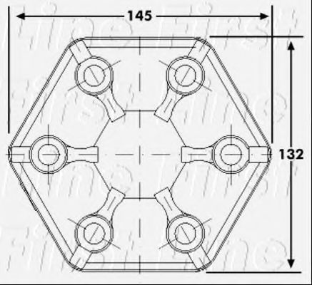Шарнир, продольный вал FIRST LINE FDC104