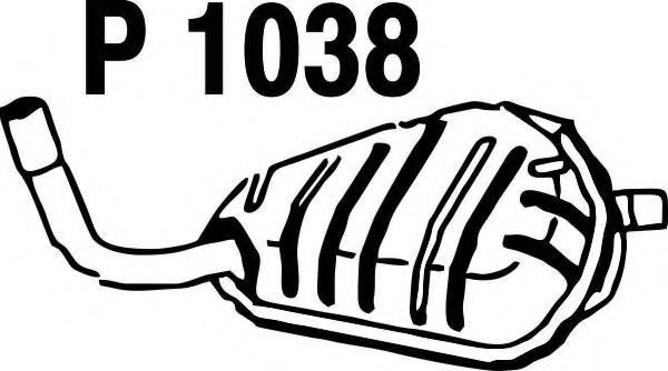 Глушитель выхлопных газов конечный FENNO P1038