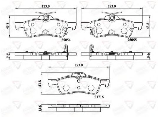 Комплект тормозных колодок, дисковый тормоз COMLINE ADB32204