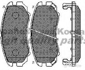 Комплект тормозных колодок, дисковый тормоз ASHUKI I042-50