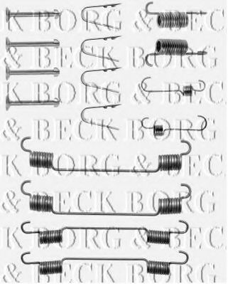 Комплектующие, колодки дискового тормоза BORG & BECK BBK6100