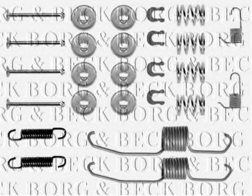 Комплектующие, колодки дискового тормоза BORG & BECK BBK6108