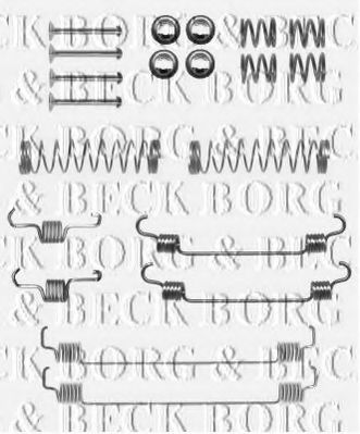 Комплектующие, колодки дискового тормоза BORG & BECK BBK6166