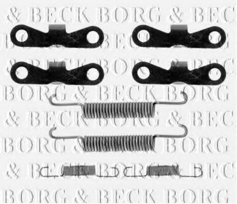 Комплектующие, колодки дискового тормоза BORG & BECK BBK6241