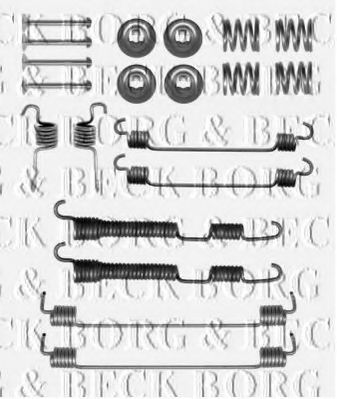 Комплектующие, колодки дискового тормоза BORG & BECK BBK6255