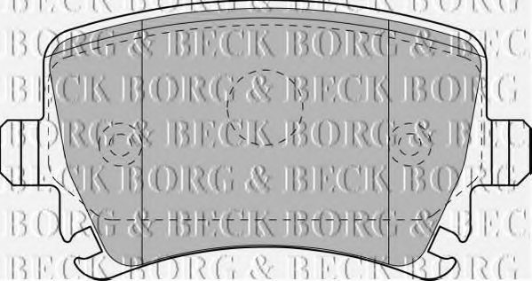 Комплект тормозных колодок, дисковый тормоз BORG & BECK BBP1877